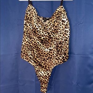 Cheetah bustier inspired bodysuit